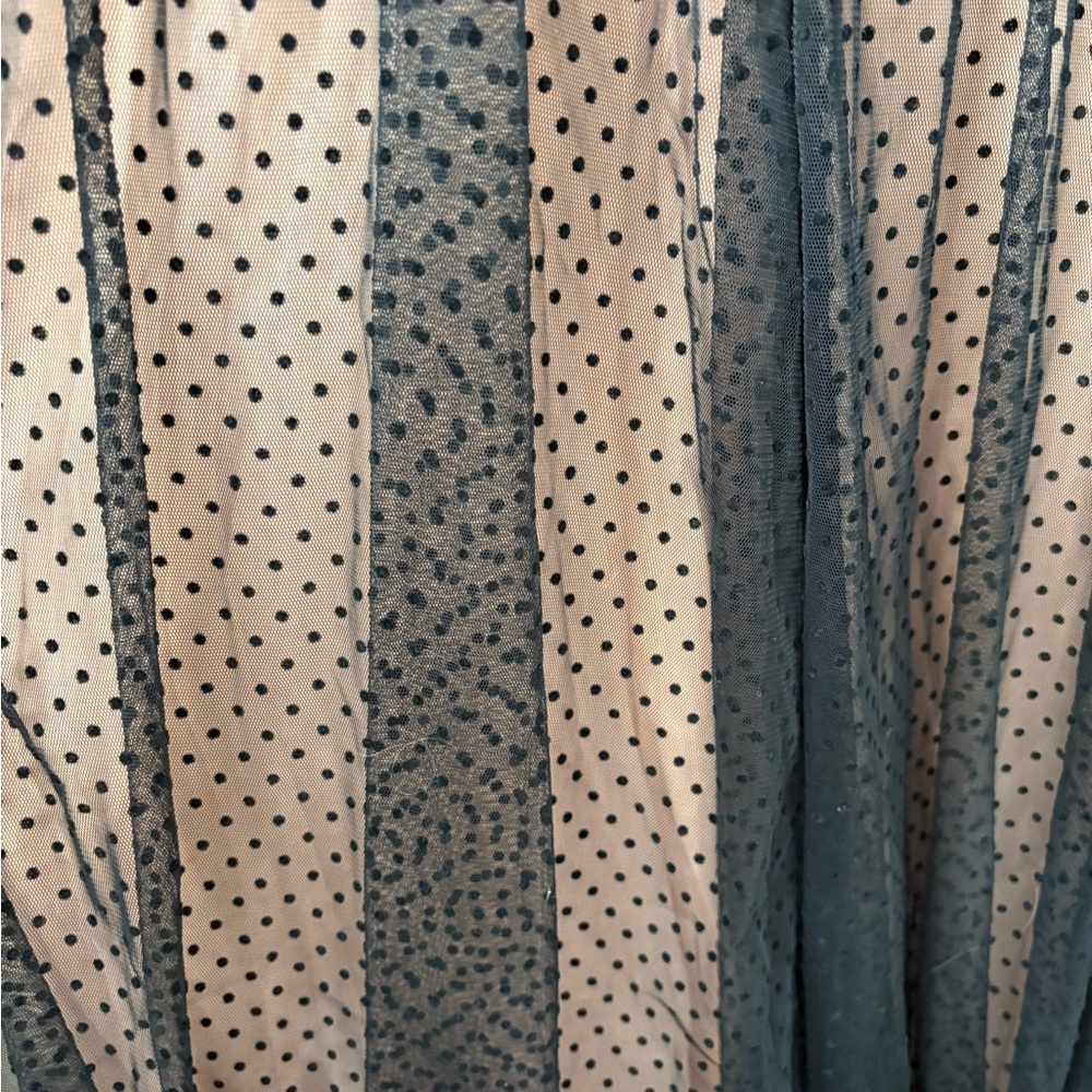 Anthropologie Black and Blush One-Shoulder Tulle Dress - Picture 7 of 11